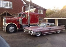 Truck and Cadillac