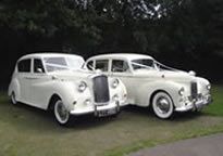 Cream wedding cars
