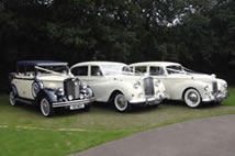 Cream wedding cars