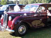 Close-up view of front and side of car